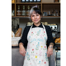 Apron floral con patrón personalizado