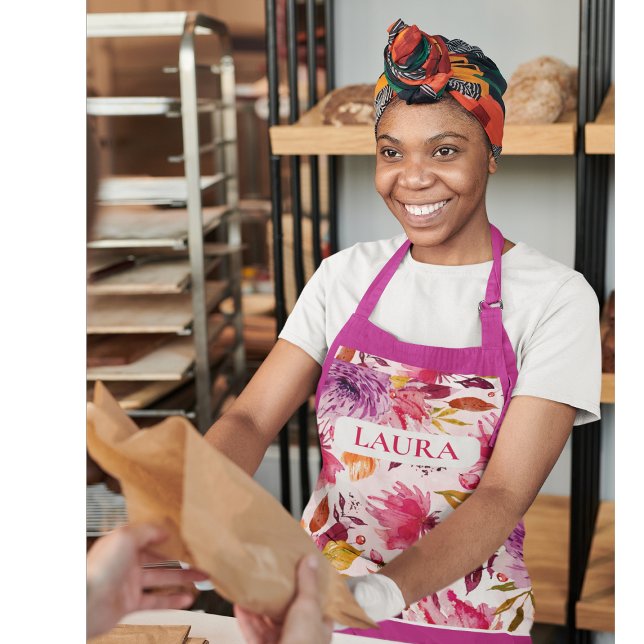 Delantal Apron floral con patrón personalizado (Subido por el creador)