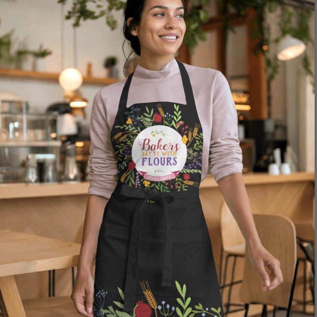 Delantal Apron floral de Baker muy alegre (Subido por el creador)