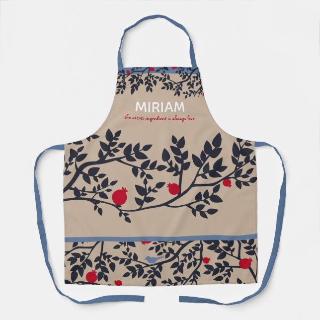 Delantal Apron floral de Bonito personalizada y elegante (Anverso)