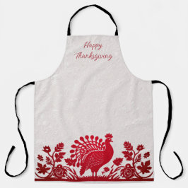 Delantal Apron floral de la Turquía del Acción de Gracias R