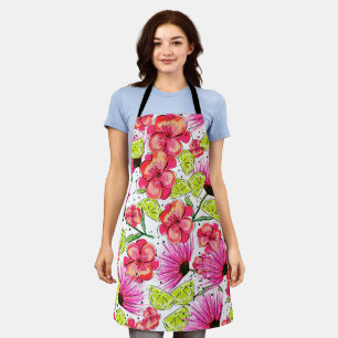 Delantal Apron floral de limón tropical