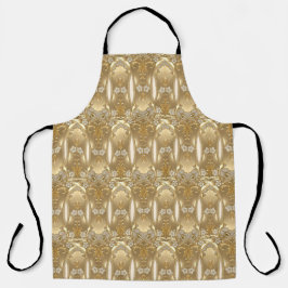 Delantal Apron floral de oro