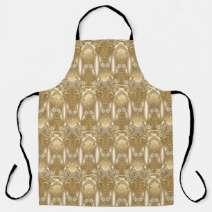 Delantal Apron floral de oro