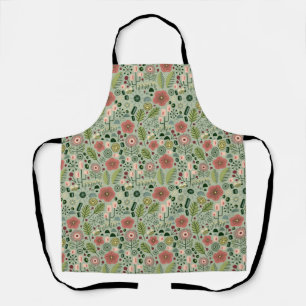 Delantal Apron floral del jardín atómico