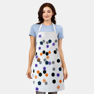 Delantal Apron floral geométrica