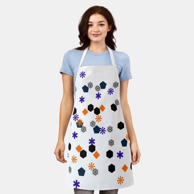 Delantal Apron floral geométrica (Gastado)