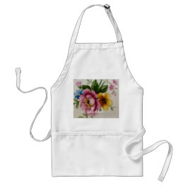 Delantal Apron floral inspirado en la porcelana