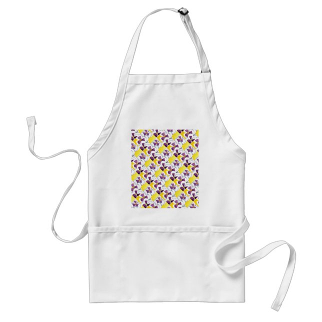 Delantal Apron floral "Pansy #4" (Frente)