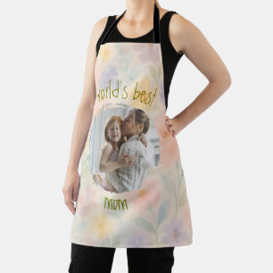 Delantal Apron floral personalizada 'La mejor mamá del mund