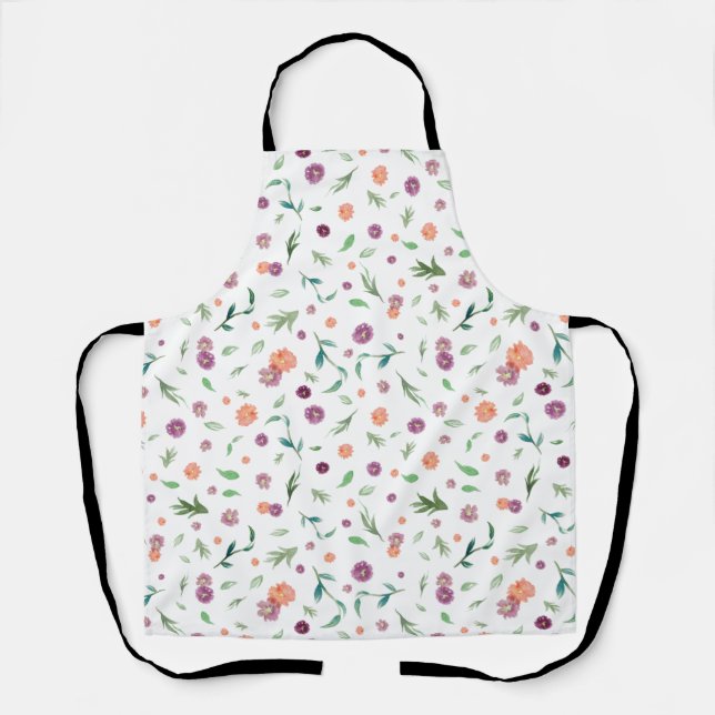 Delantal Apron floral - regalo de cumpleaños lindo para mam (Anverso)