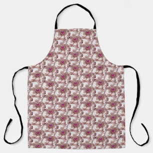 Delantal Apron floral rosa