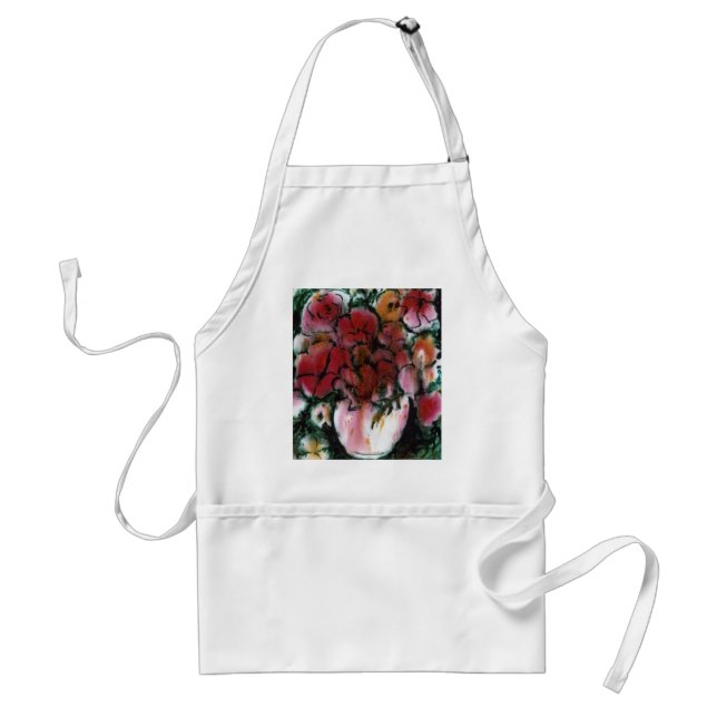 Delantal Apron floral "Rosa" (Frente)