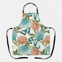 Apron floral tropical