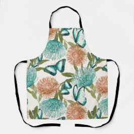 Delantal Apron floral tropical