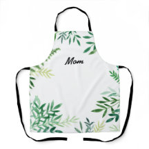 Apron floral verde