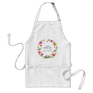 Delantal Apron Flower Feather Farm