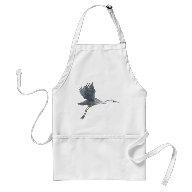 Delantal Apron Flying Blue Heron (Frente)