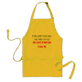 Delantal apron for confident or unstable chefs
