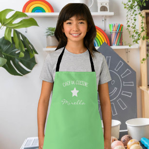 Delantal Apron for kids - Kids' cooking apron - green