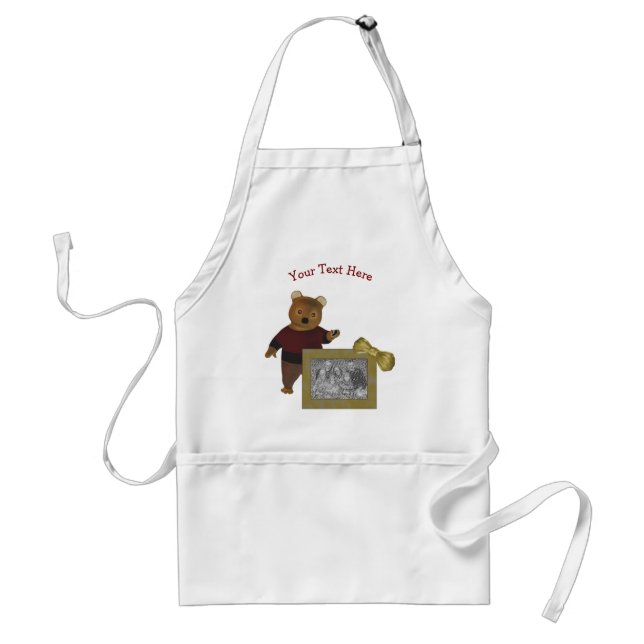 Delantal Apron fotográfico personalizado de oso lindo (Frente)