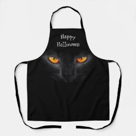 Delantal Apron, gato negro de Halloween