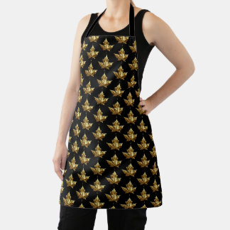 Delantal Apron Gold Canada Maple Leaf Souvenir Apron