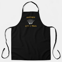 Delantal Apron gracioso del Rey negro y personalizado de la