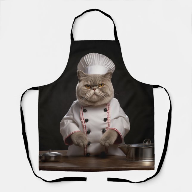 Delantal Apron Gracioso Para Los Amantes Del Gato Británico (Anverso)
