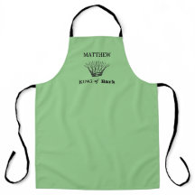 Apron gracioso y verde personalizado rey del corch