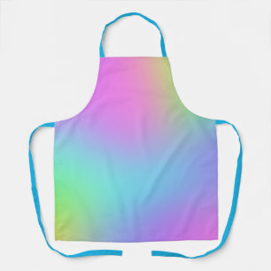 Delantal Aprón gradiente de colores arcoiris pastel
