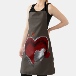 Delantal Apron grande de Heart Magic Brown