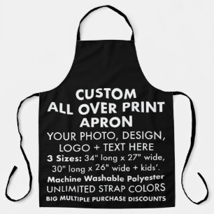 Delantal Apron grande de impresión en todo el personalizado