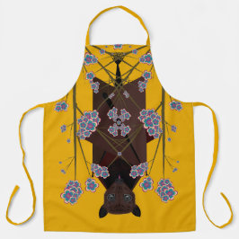 Delantal Aprón grande de mostaza Fox voladora