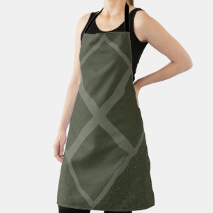 Delantal Apron granulado verde geométrico Moss