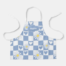 Delantal Apron Gray Checkered Personalizado