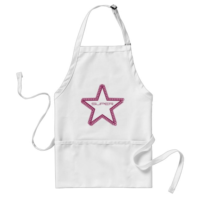 Delantal Apron Grunge Superstar, Fuchsia (Frente)