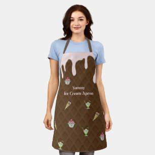 Delantal Apron helado en color chocolate