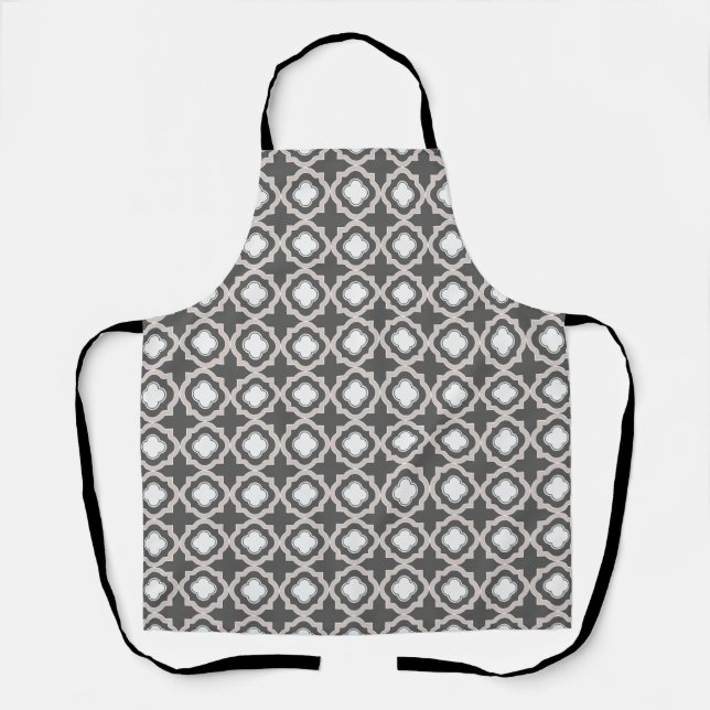 Delantal Apron I de Quatrafoil Blanco de Mediados del Siglo (Anverso)