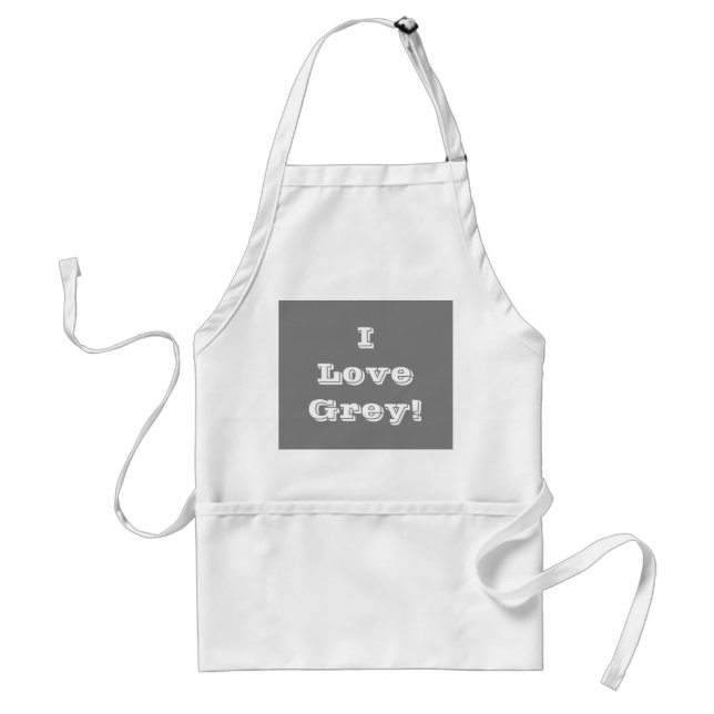 Delantal Apron I Love Gray (Frente)