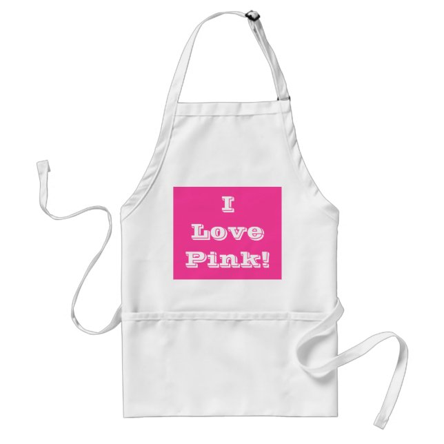 Delantal Apron I Love Pink (Frente)