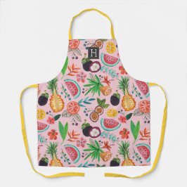 Delantal Apron impreso en todo el verano naranja de fruta t