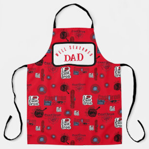 Delantal Apron Imprimido De Hierro Fundido Bien Preparado