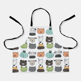 Delantal Apron infantil - Caras de animales de granja