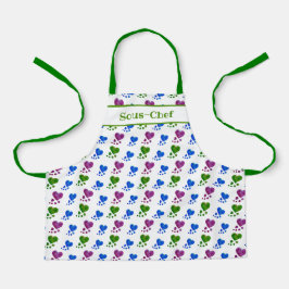 Delantal Apron infantil - Corazones acrílicas abstractas