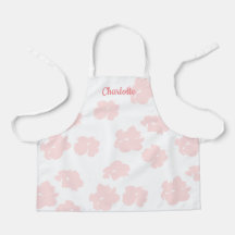Apron infantil de flores rosadas adoro personaliza