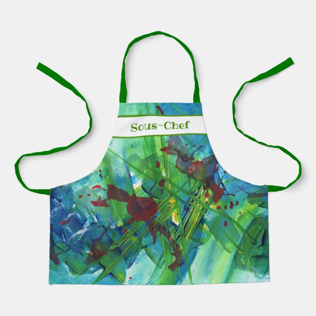 Delantal Apron infantil - Resumen de arte acrílico (Anverso)