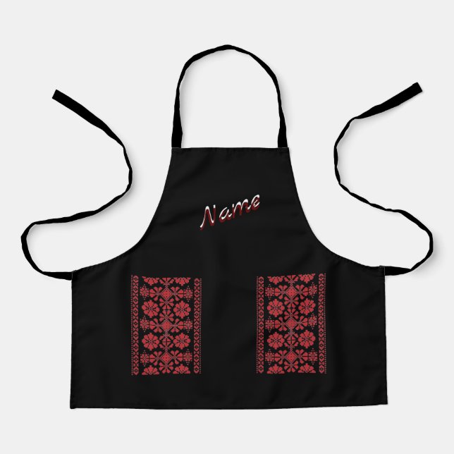 Delantal Apron Kids Red Tatreez (Anverso)