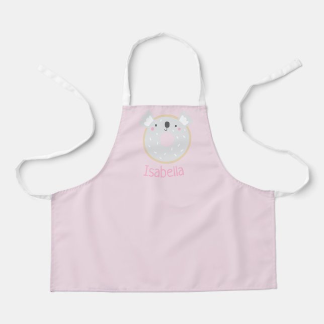 Delantal Apron Koala Donut, un niño pequeño y personalizado (Anverso)