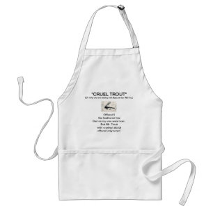 Delantal Apron "La trucha ortopédica de la liebre dorada"